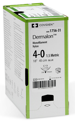 Sutura DERMALON 4-0 C-13 45cm blu confezione da 36 pezzi 175 