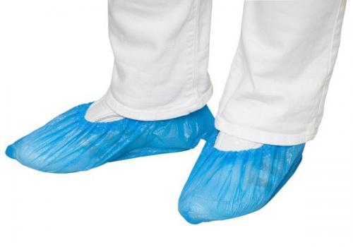 Copriscarpe in PE blu 100 pz 
