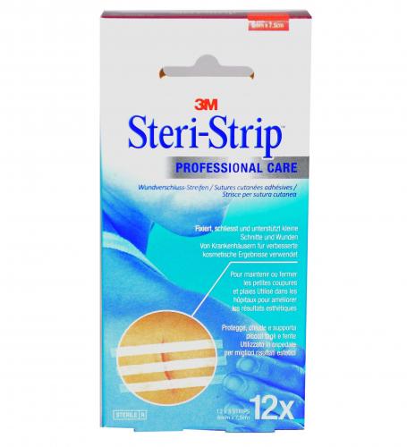 Steri Strip bianco 6x75mm / 12x3 pezzi 